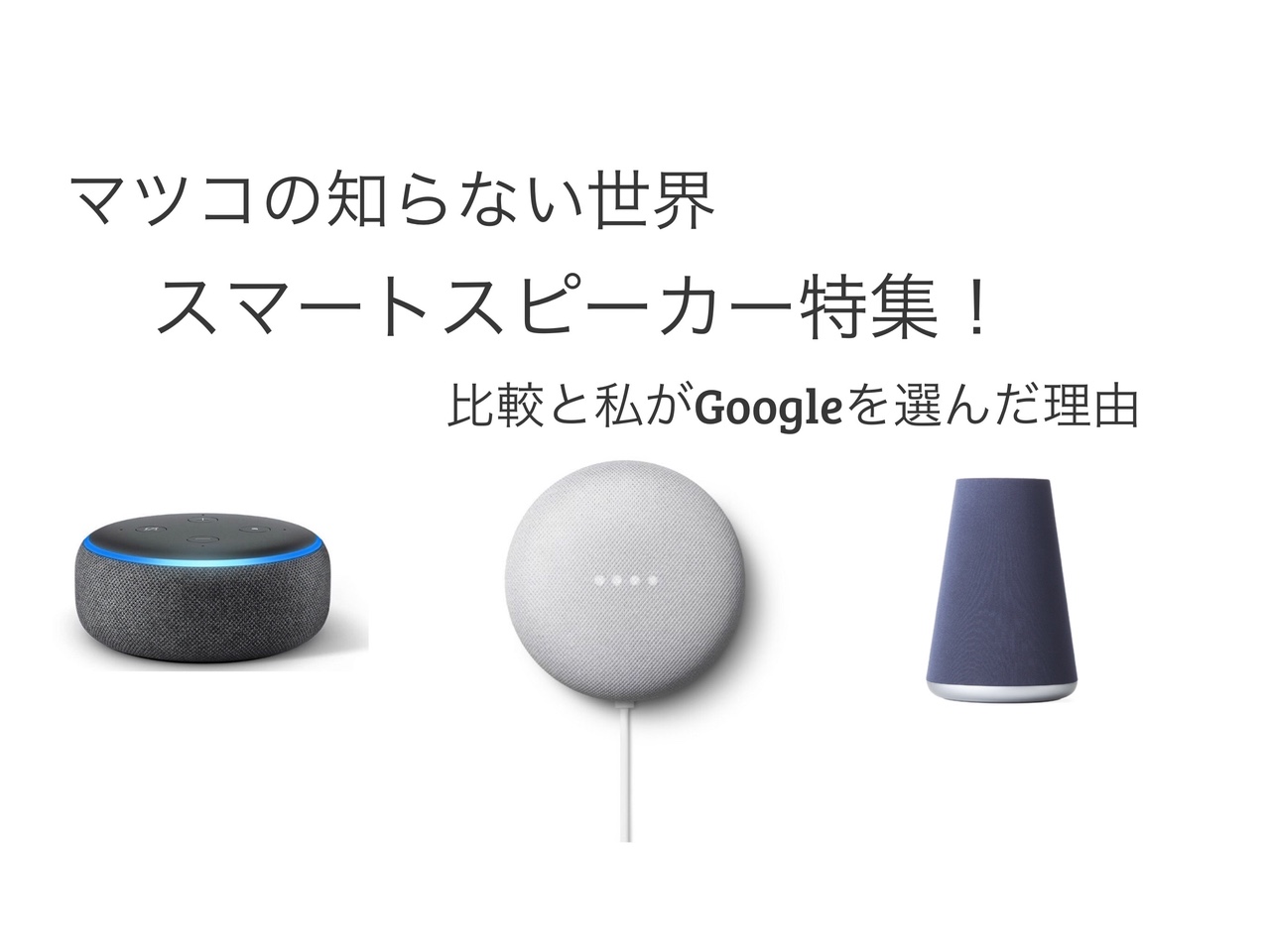 「マツコの知らないの世界 スマートスピーカー編」から Googleアシスタントを選んだ理由